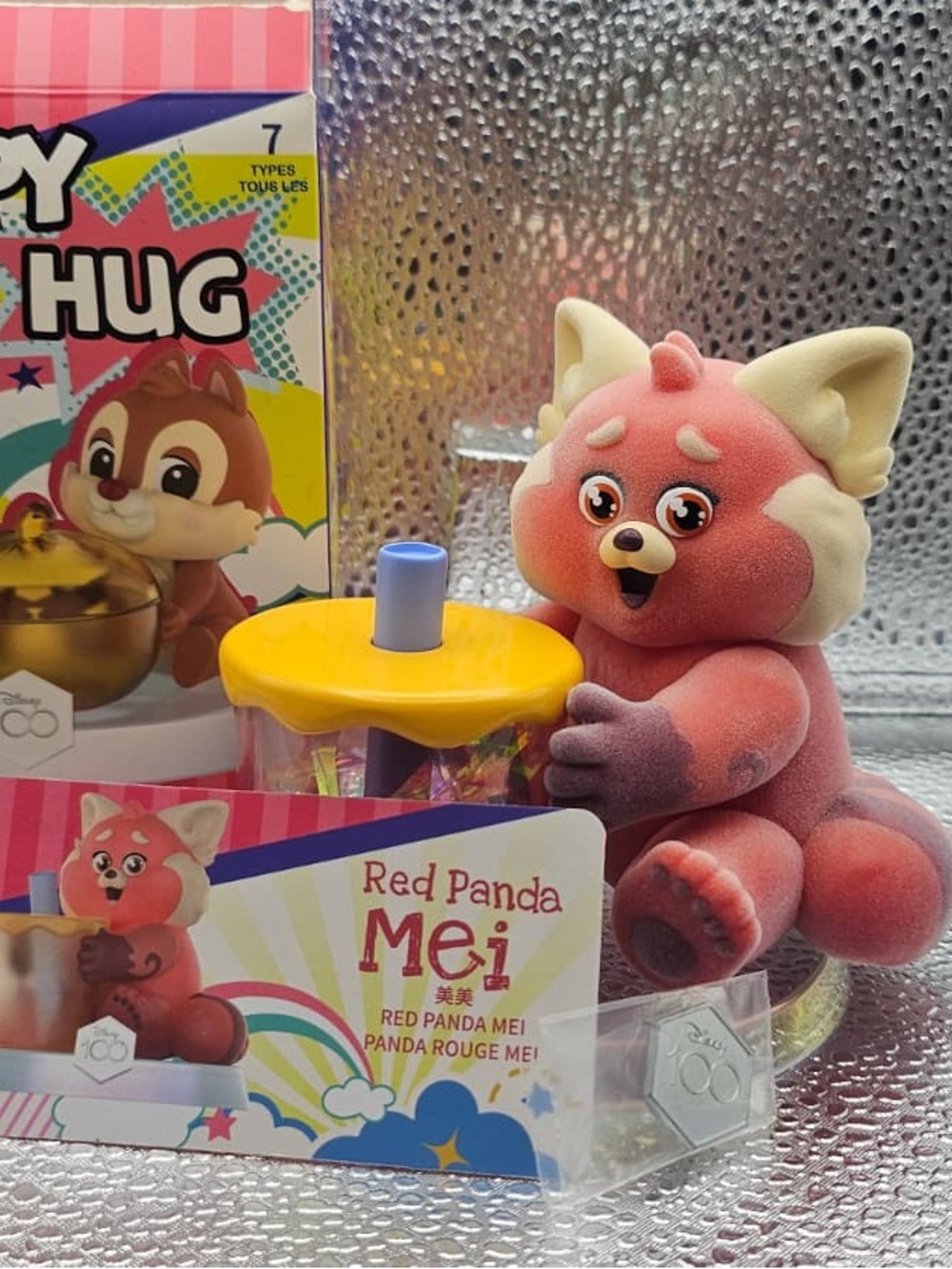 Disney Happy Hug Red Panda Mei Figurine with Container (Opens)